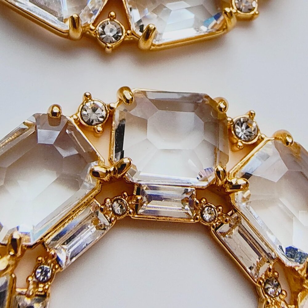 NWT J.CREW Faceted-crystal hoop earrings - Picture 9 of 11